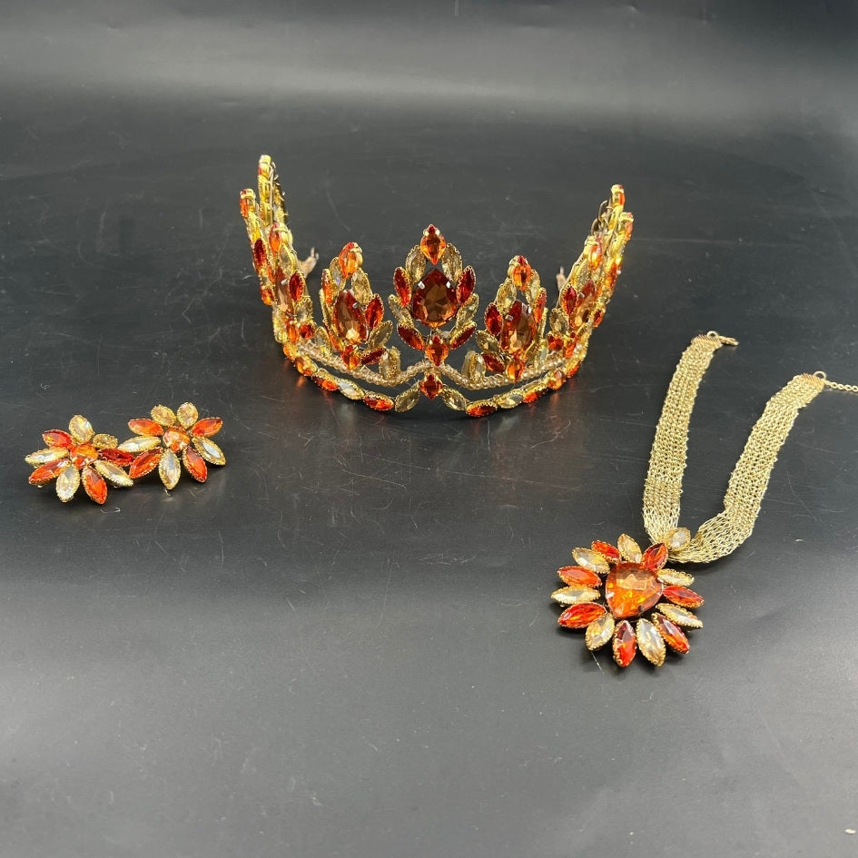 Pack mariage : Couronne , Boucles d'oreilles , Collier