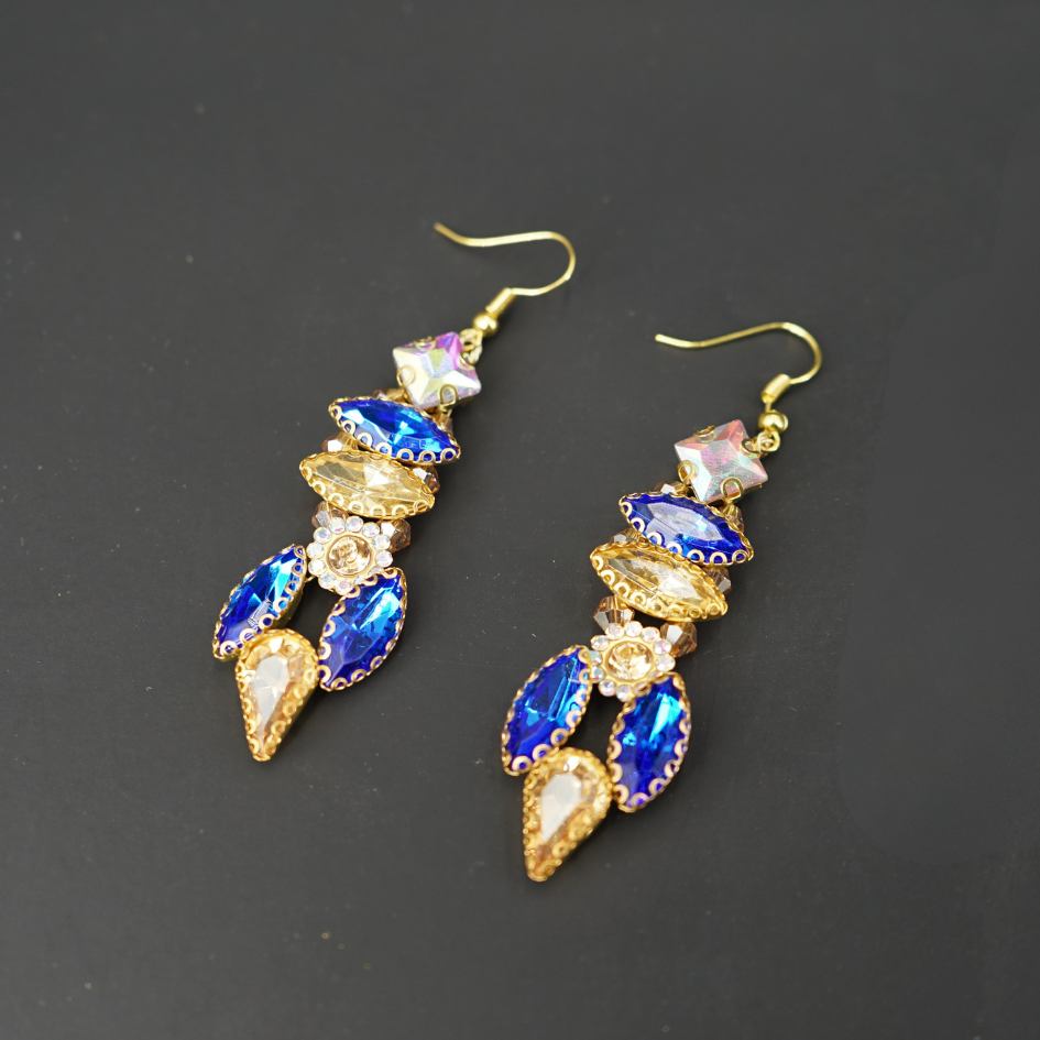 Boucles d’oreilles bleu