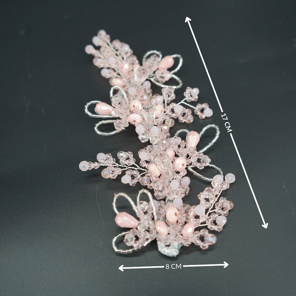 Accessoire cheveux mariage rose clair – Style romantique et élégant