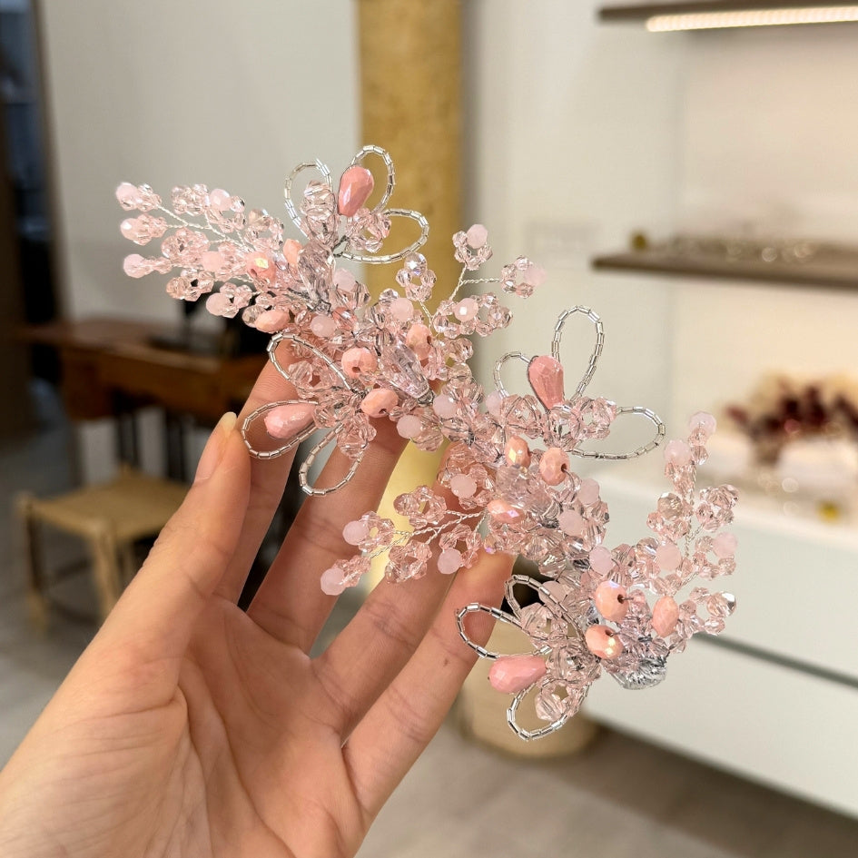 Accessoire cheveux mariage rose clair – Style romantique et élégant