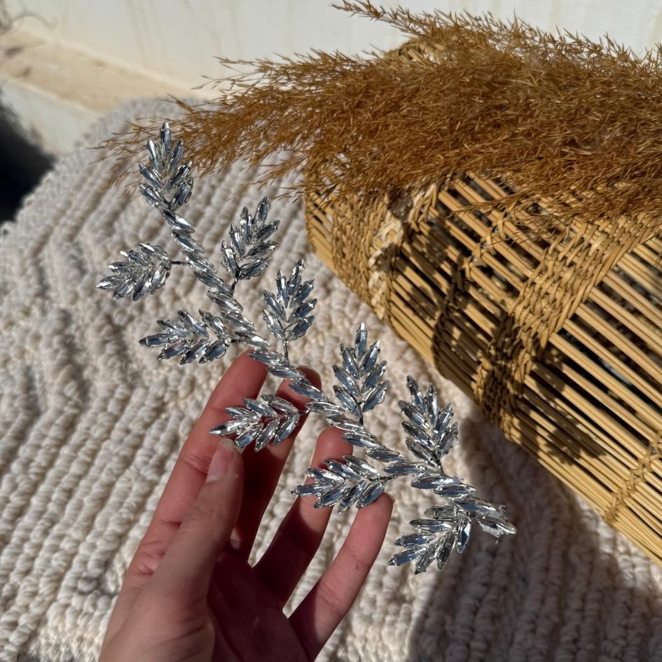 Accessoire cheveux mariage cristaux blancs