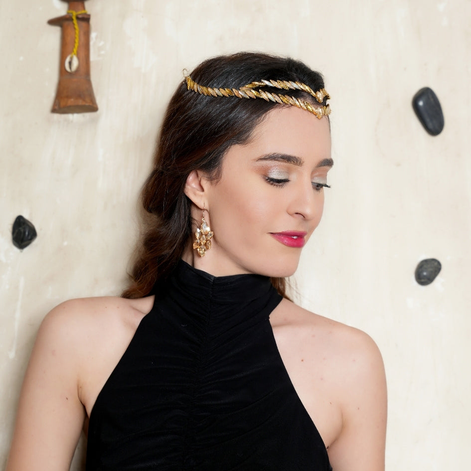 Broche de Mariage Dorée Artisanale