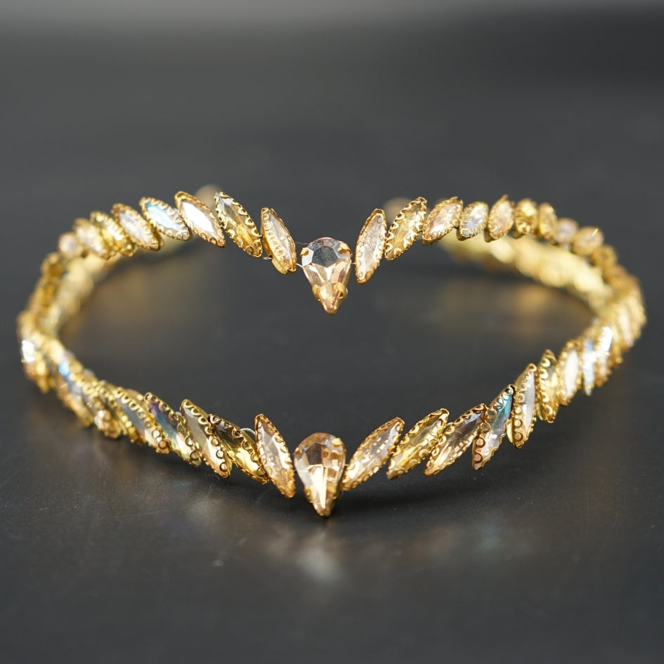 Broche de Mariage Dorée Artisanale