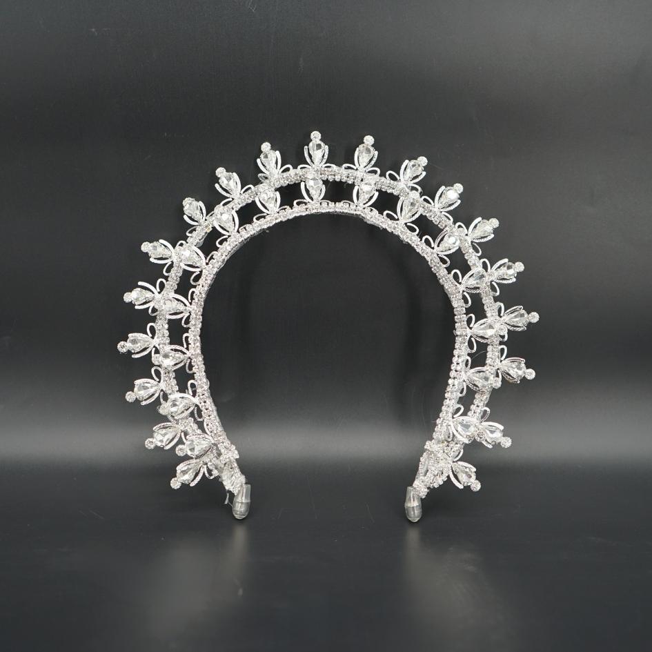 Couronne de mariage modelé double couleur blanc
