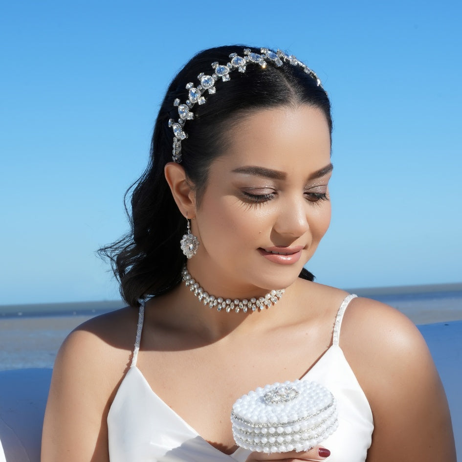 Bandeau de Mariage Élégant à Cristaux Brillants