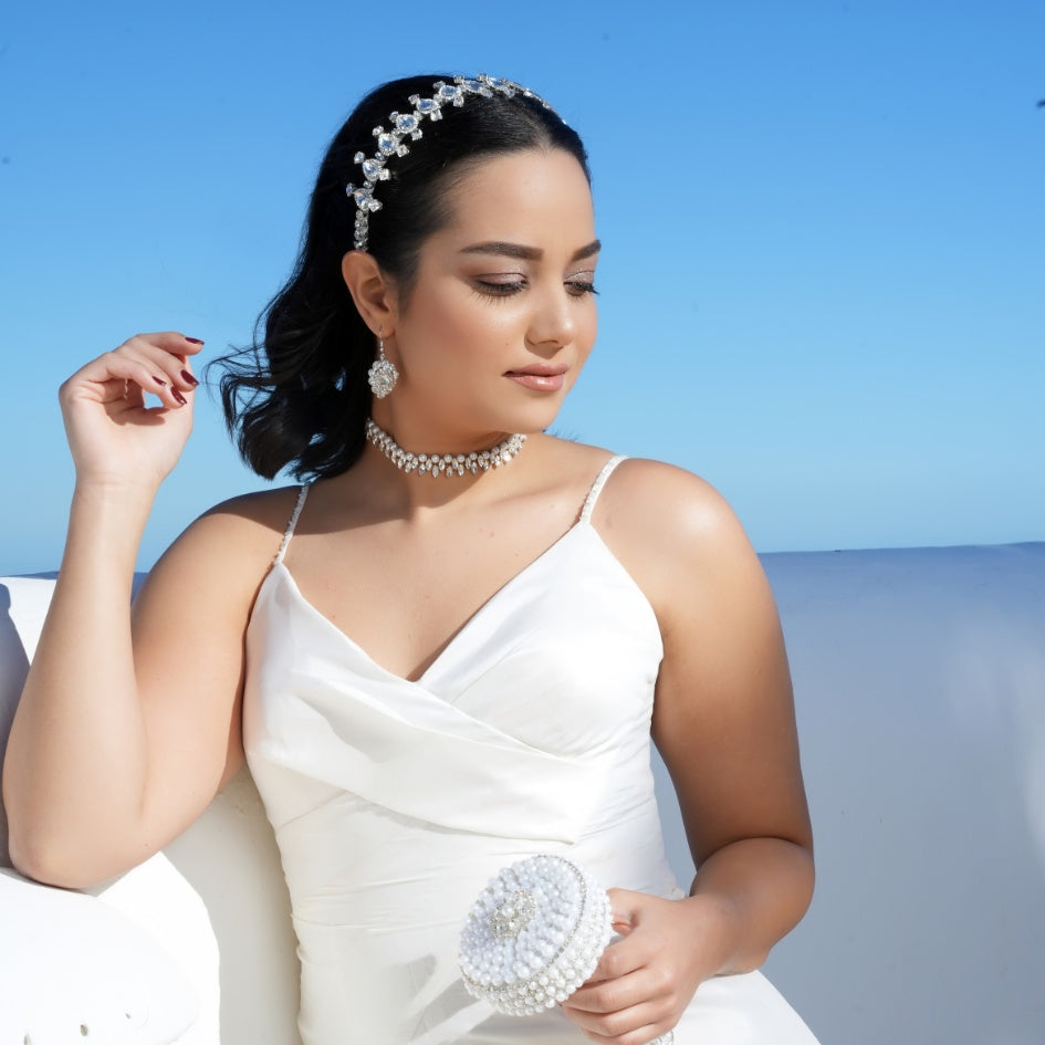 Bandeau de Mariage Élégant à Cristaux Brillants
