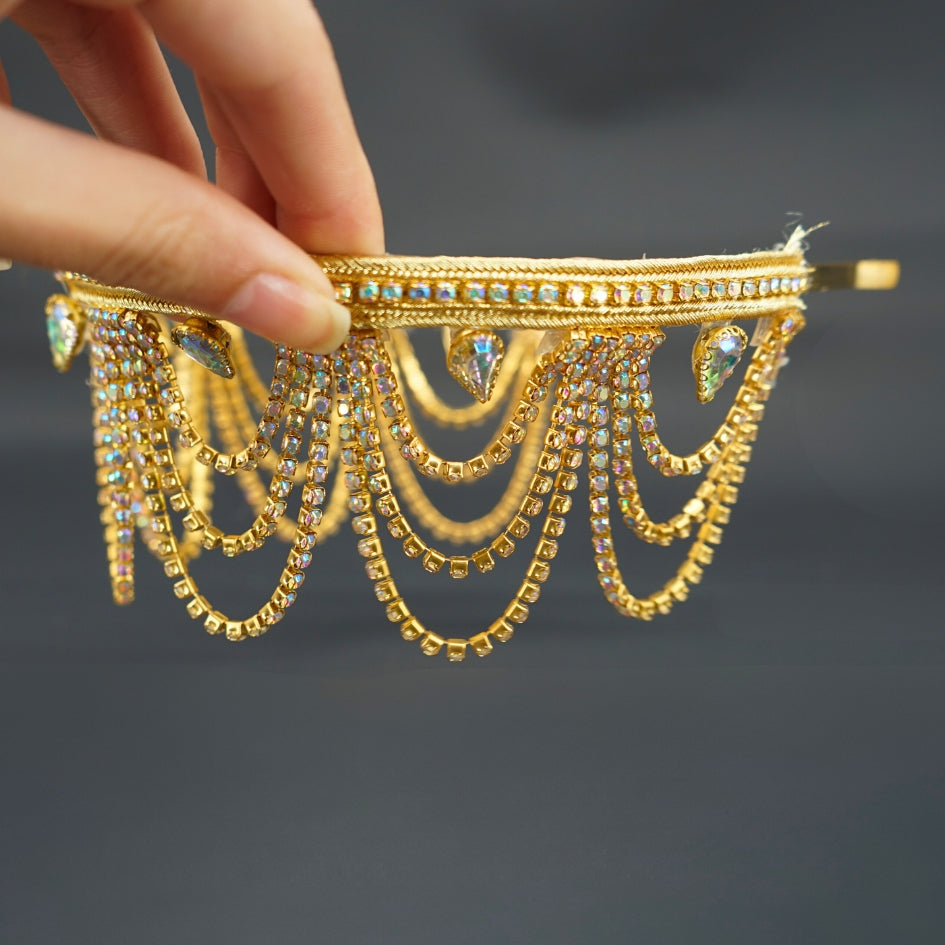 Bandeau cheveux de mariage couleur d'orée