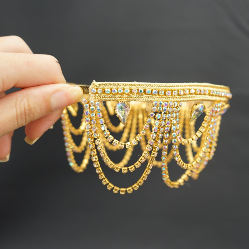 Bandeau cheveux de mariage couleur d'orée