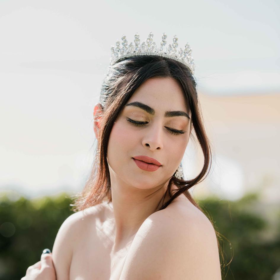 Couronne de mariage modelé cœur couleur blanc