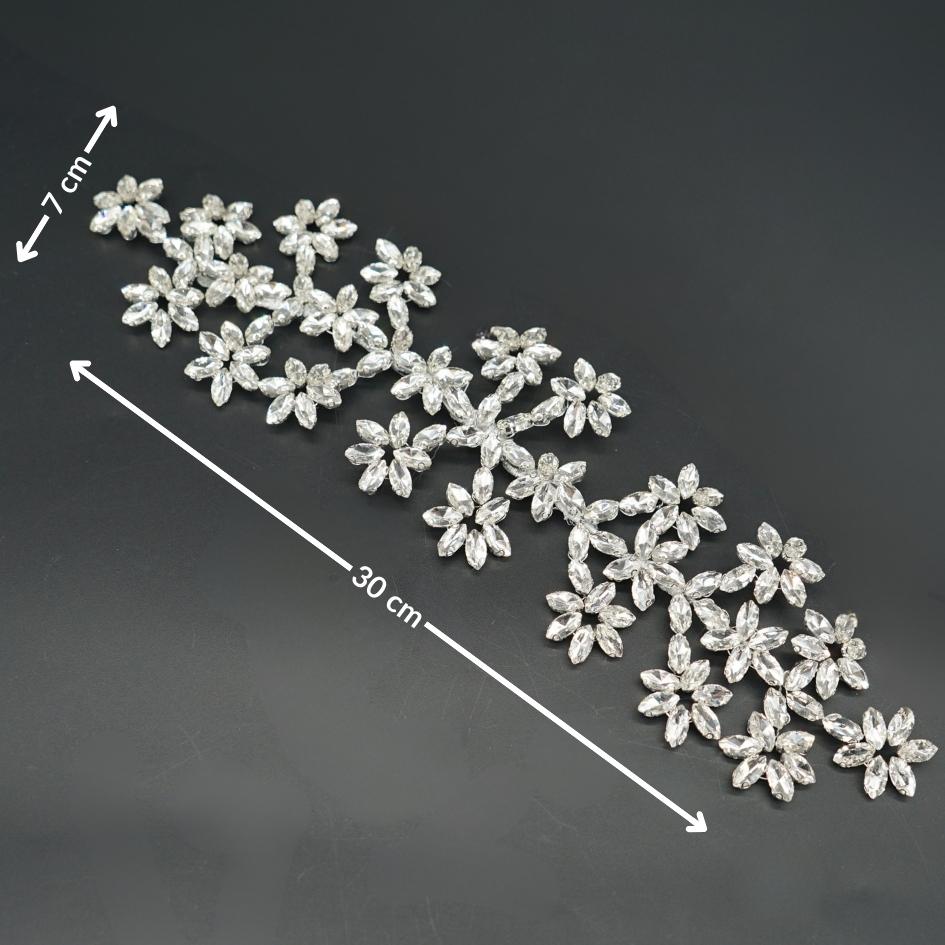 Accessoire de coiffure floral en strass