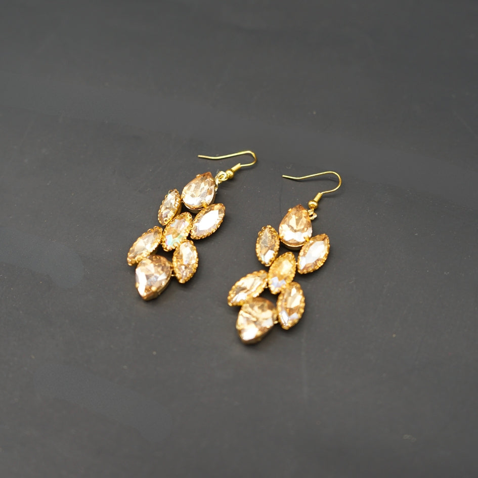 Boucle d'oreille couleur dorée pour mariage