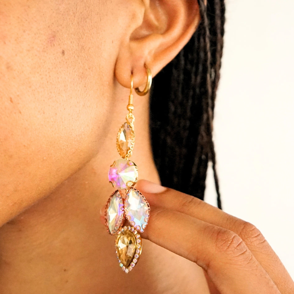 Boucle d'oreille d'orée de mariage modèle flèche