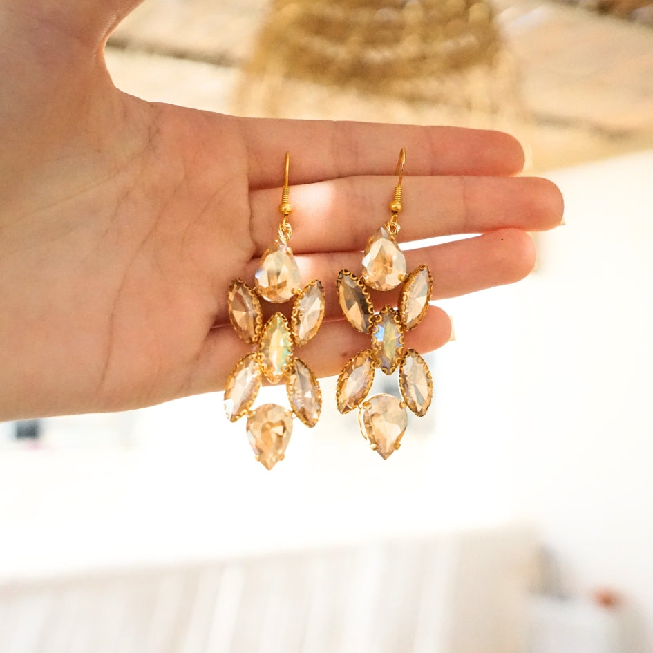 Boucle d'oreille d'orée de mariage modèle pendentif