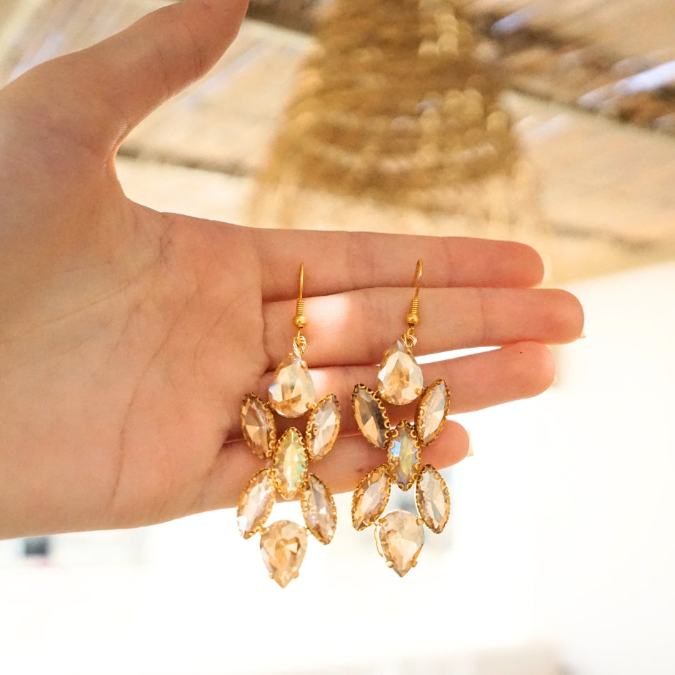 Boucle d'oreille d'orée de mariage modèle pendentif