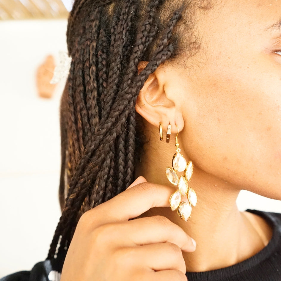 Boucle d'oreille d'orée de mariage modèle pendentif