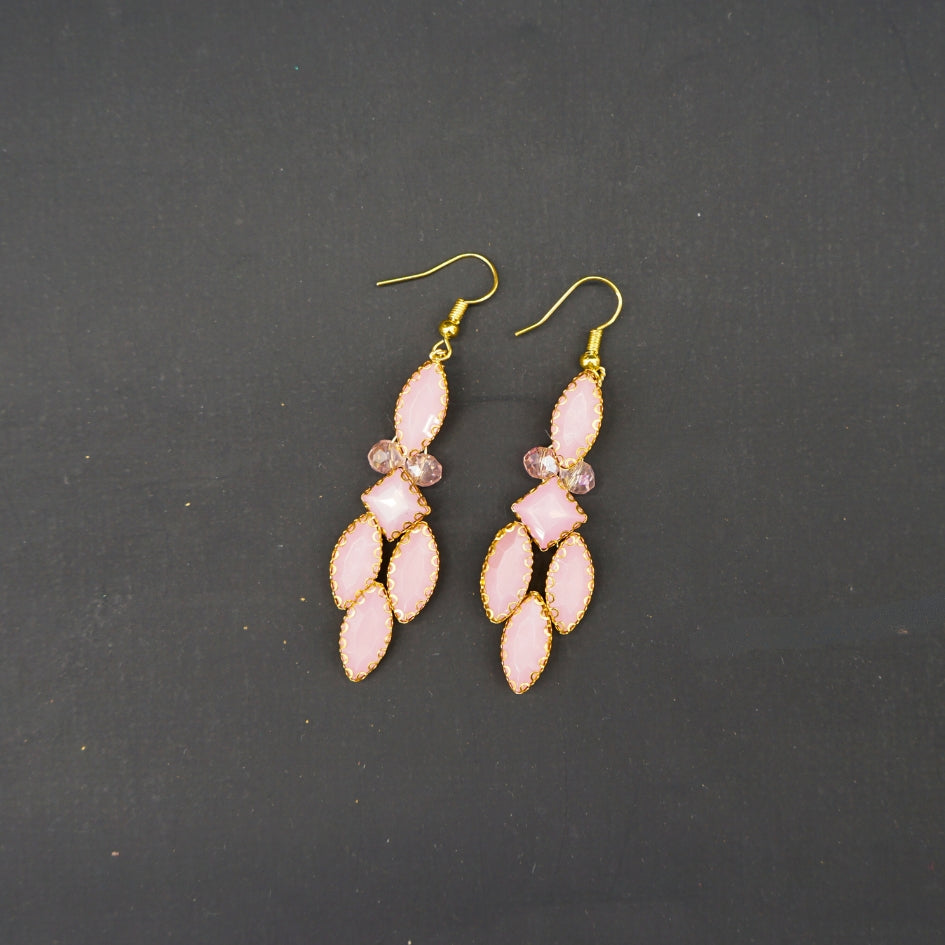 Boucle d'oreille rose pour mariage
