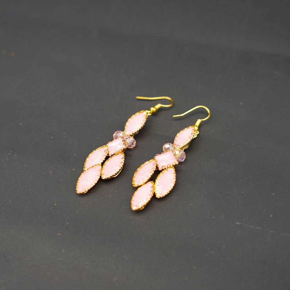 Boucle d'oreille rose pour mariage