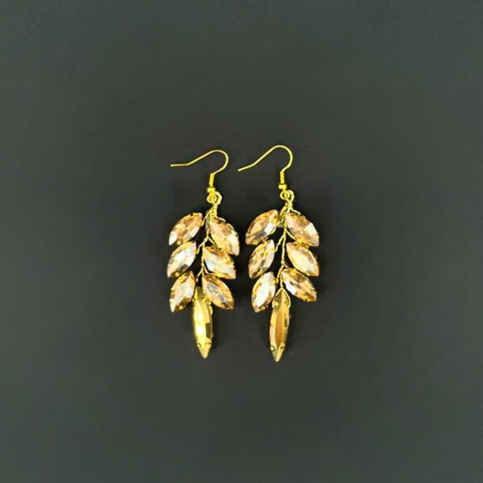 Boucle d'oreille doré pour mariage