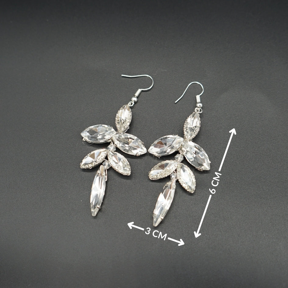 Boucles d'oreilles en strass brillant pour mariage - Bijoux intemporels