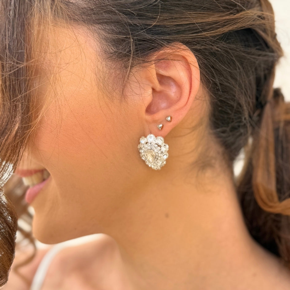Boucles d'oreilles glamour en cristal - Bijoux parfaits pour un look de fête