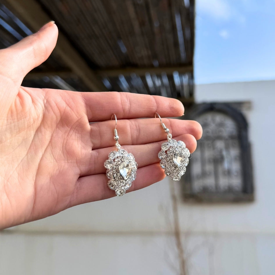 Boucles d'oreilles glamour en cristal - Bijoux parfaits pour un look de fête