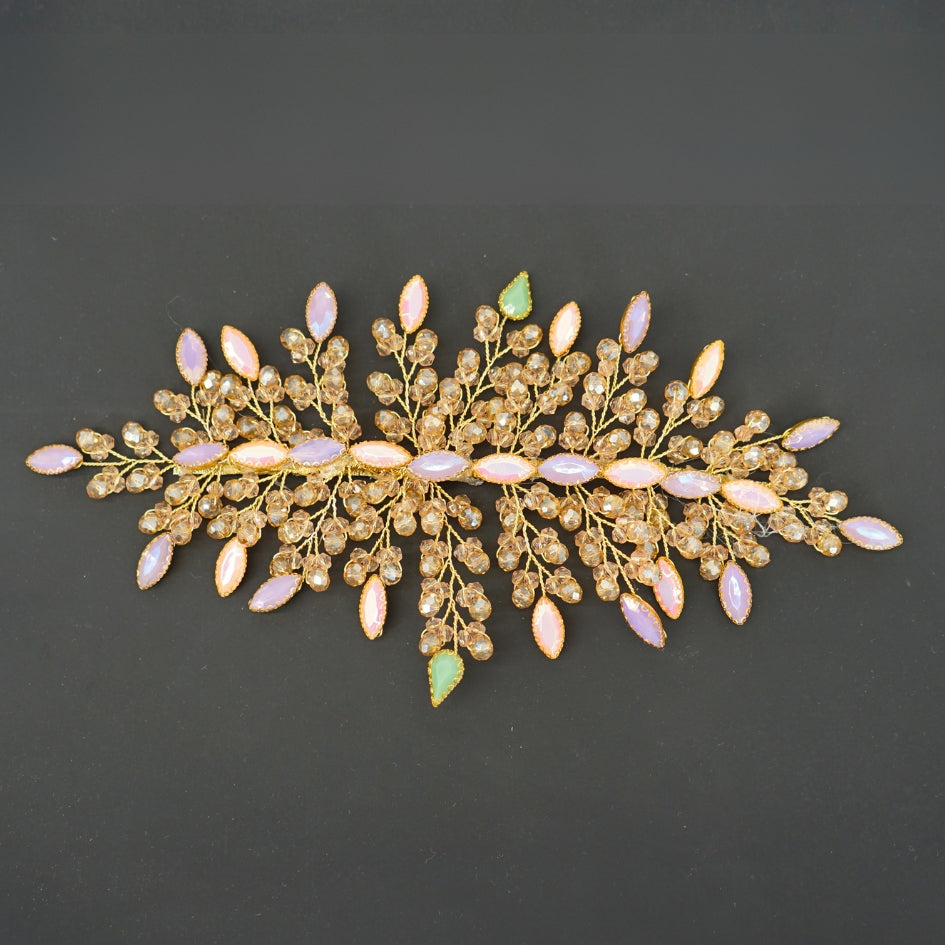 Broche de cheveux couleur rose mauve