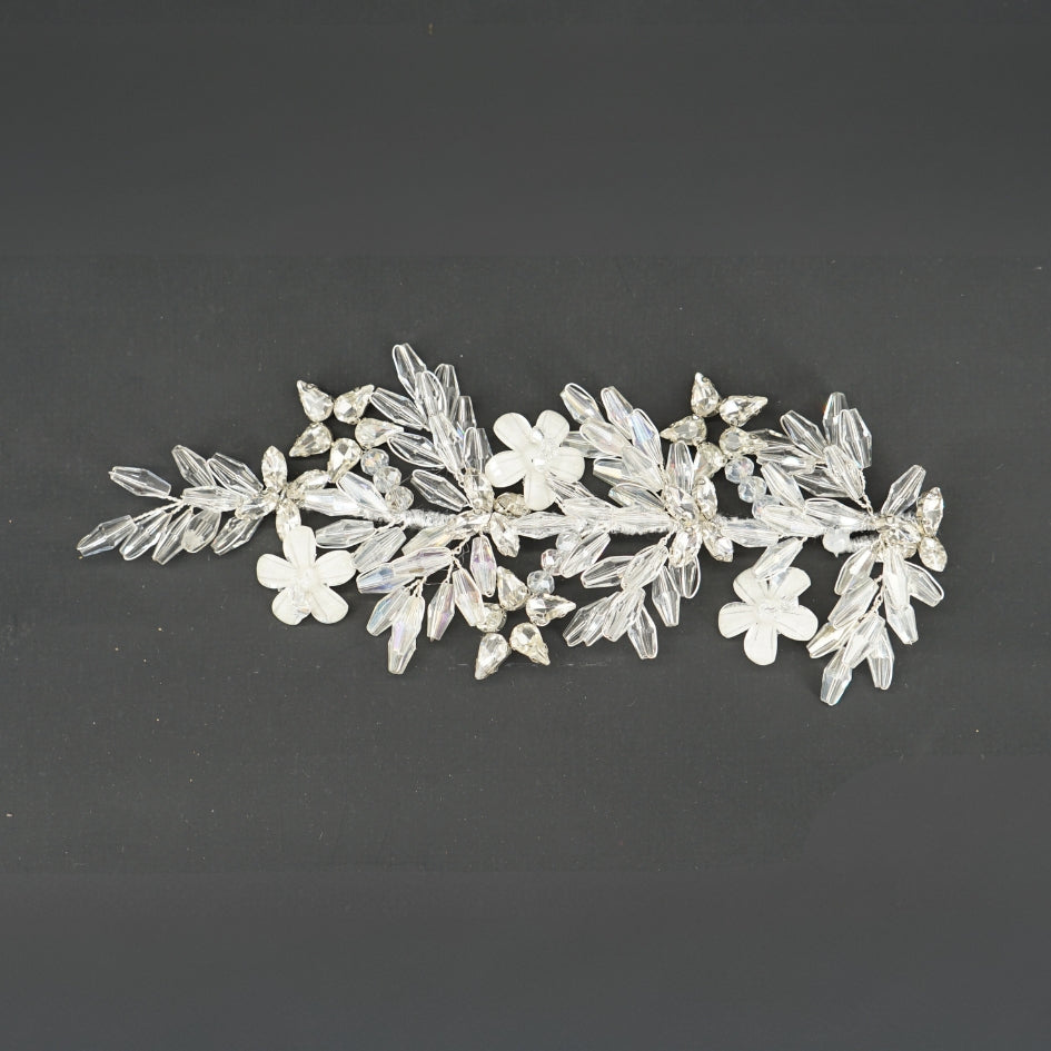 Broche blanc de cheveux pour mariage