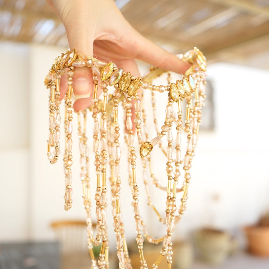 Broche de cheveux pour mariage couleur dorée