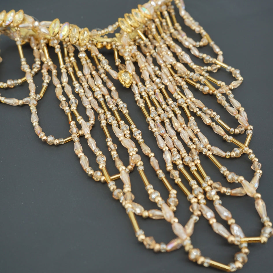 Broche de cheveux pour mariage couleur dorée