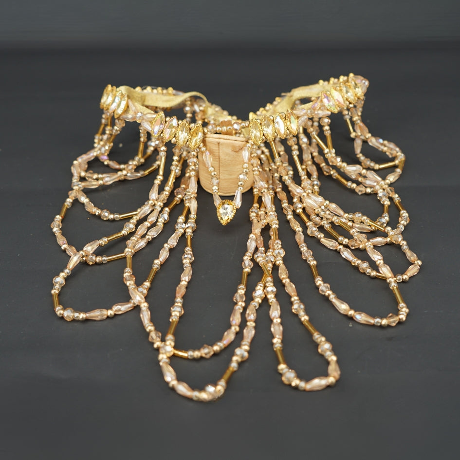 Broche de cheveux pour mariage couleur dorée