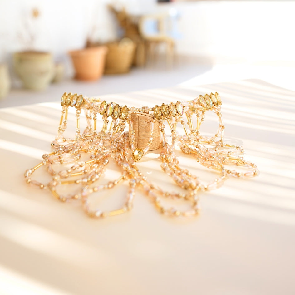 Broche de cheveux pour mariage couleur dorée