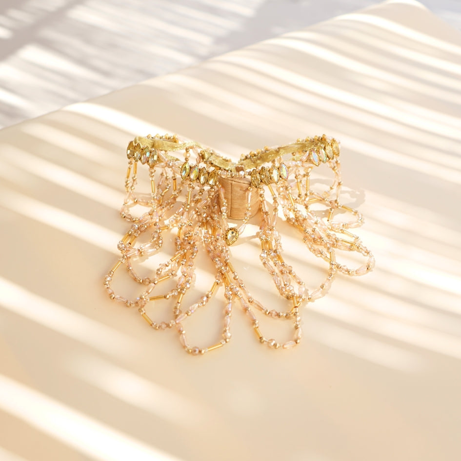 Broche de cheveux pour mariage couleur dorée