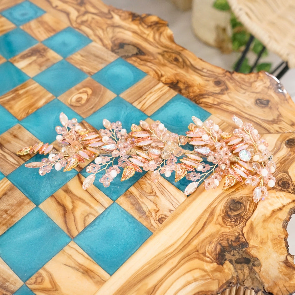 Broche de cheveux rose bébé