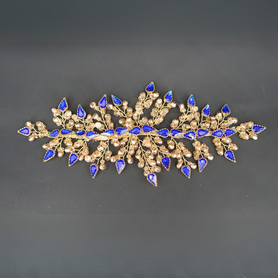 Broche bleu de cheveux pour mariage