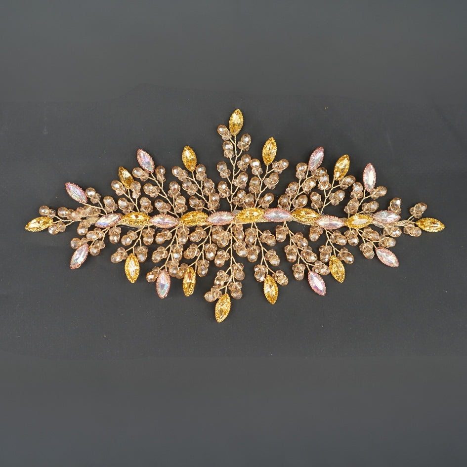 Broche rose de cheveux pour mariage