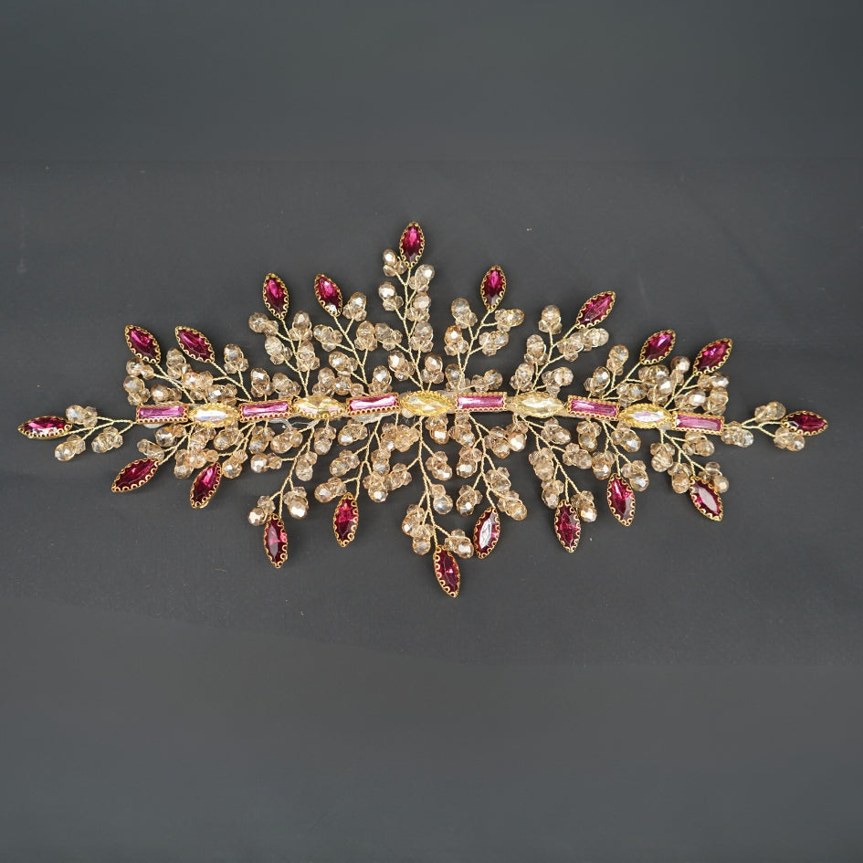 Broche violet de cheveux pour mariage