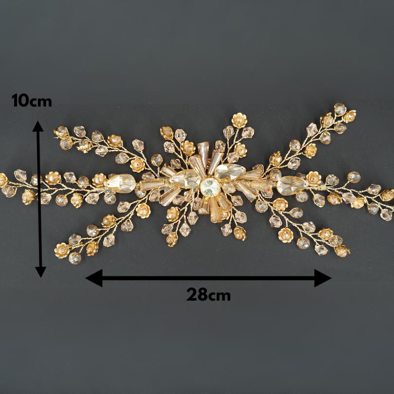Broche couleur dorée, Accessoires pour cheveux de vigne de haute qualité, casque de mariée pour votre mariage, accessoires de cheveux de vigne pour mariée, bandeau cristal, strass