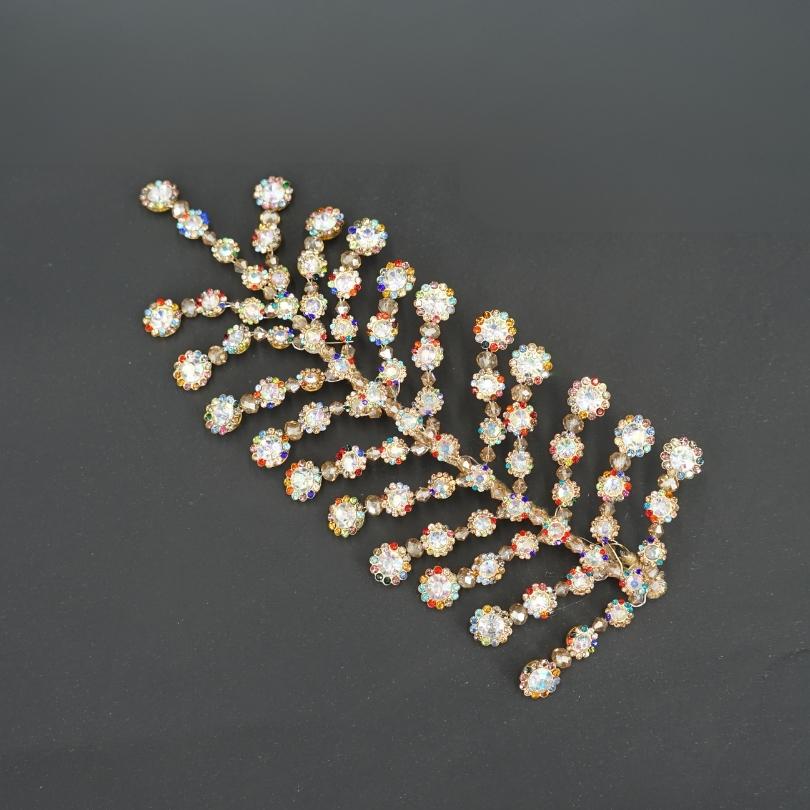 Broche de cheveux mariage en or, barrette à cheveux fleurs, bijoux de cheveux mariage, accessoire de cheveux mariée, demoiselle d'honneur