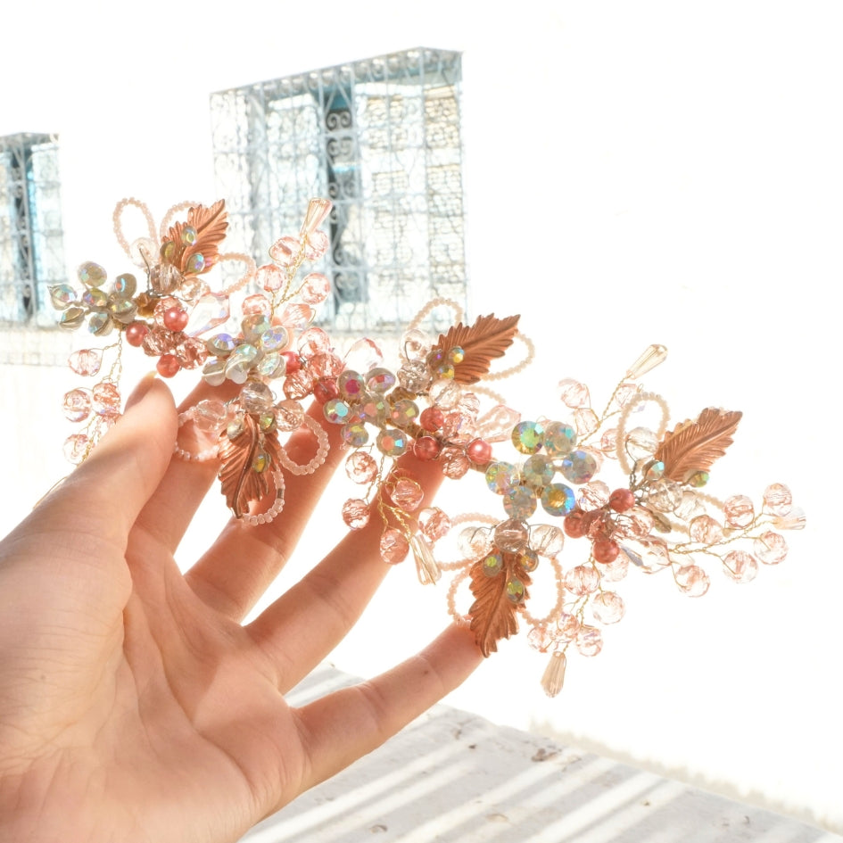 Broche pour mariage couleur bronze