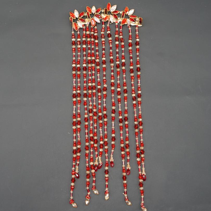 Peigne en perles rouge de cheveux mariée, Peigne de mariage, Peigne à cheveux perle Morceau de cheveux de mariage, Coiffe de mariée, Accessoires de cheveux de mariée, Bijoux de cheveux de mariage