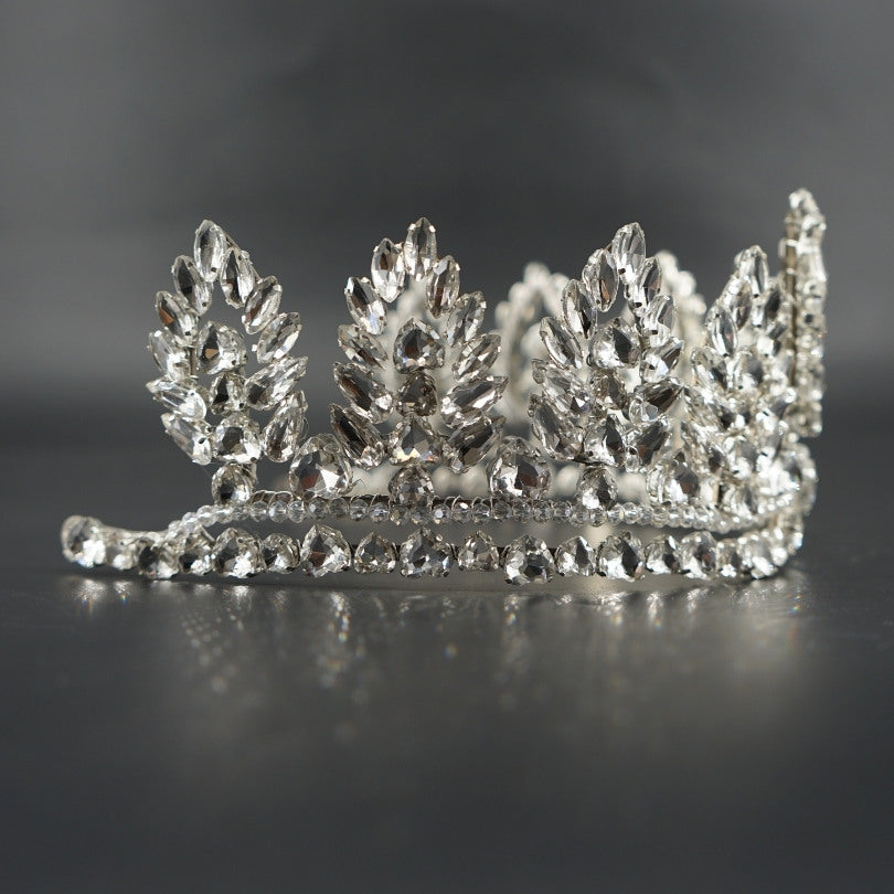 Couronne argentée cristaux luxe princesse