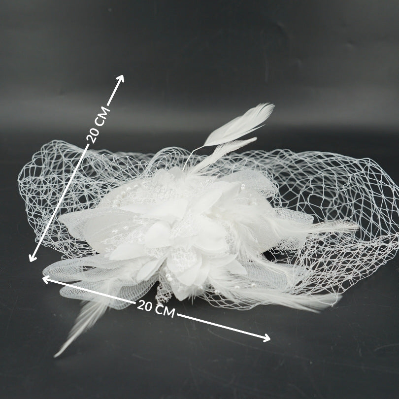 Chapeau de mariage blanc style vintage