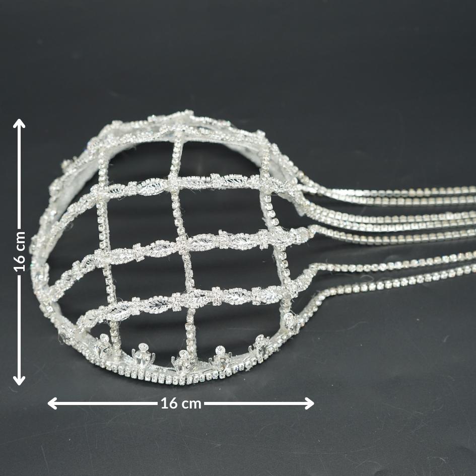 Couronne Style Chapeau Blanc Avec Chain