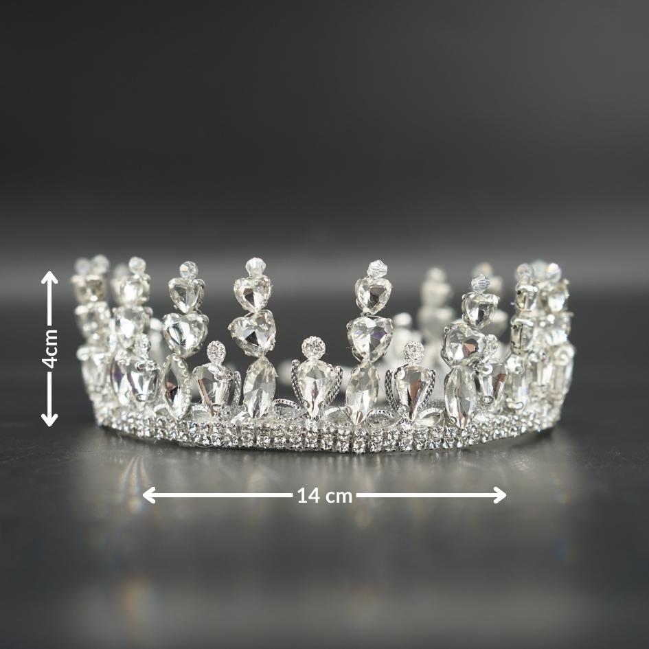Couronne de mariage modelé cœur couleur blanc