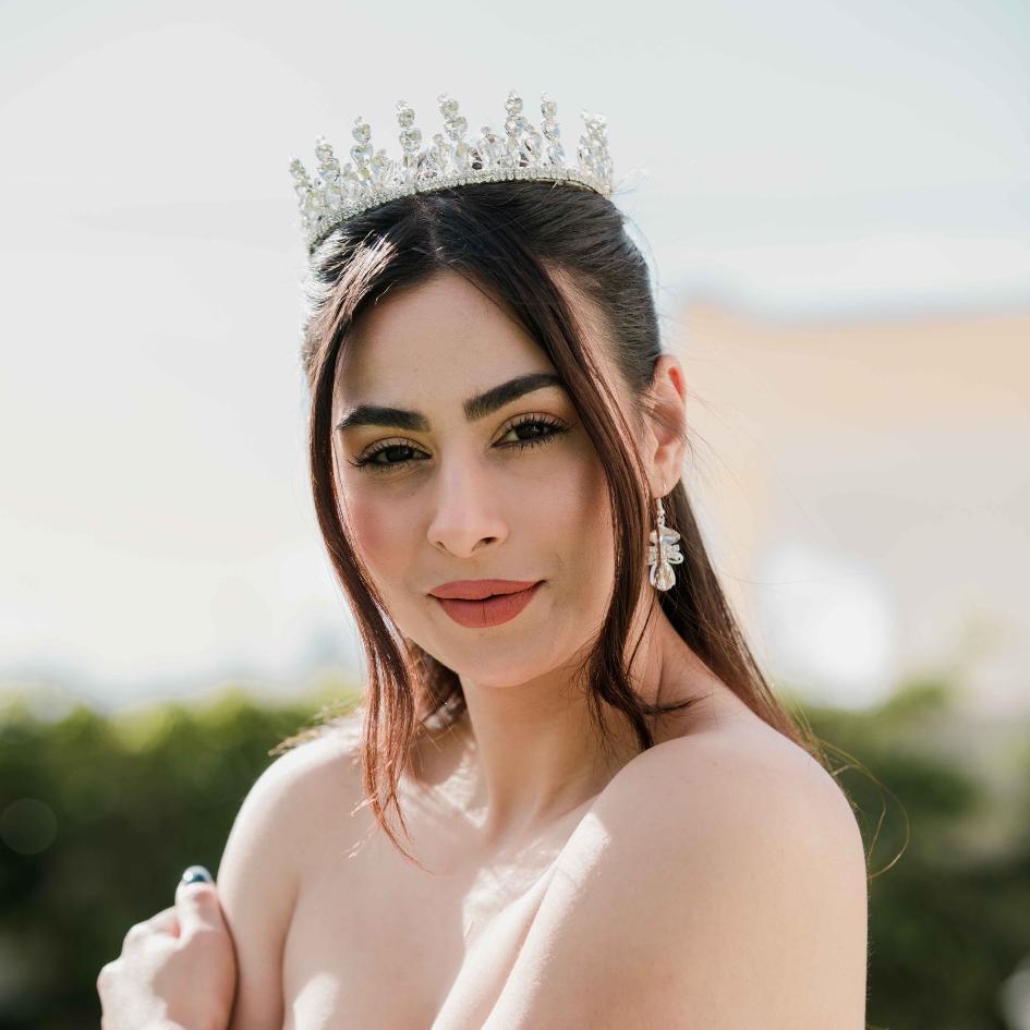 Couronne de mariage modelé cœur couleur blanc