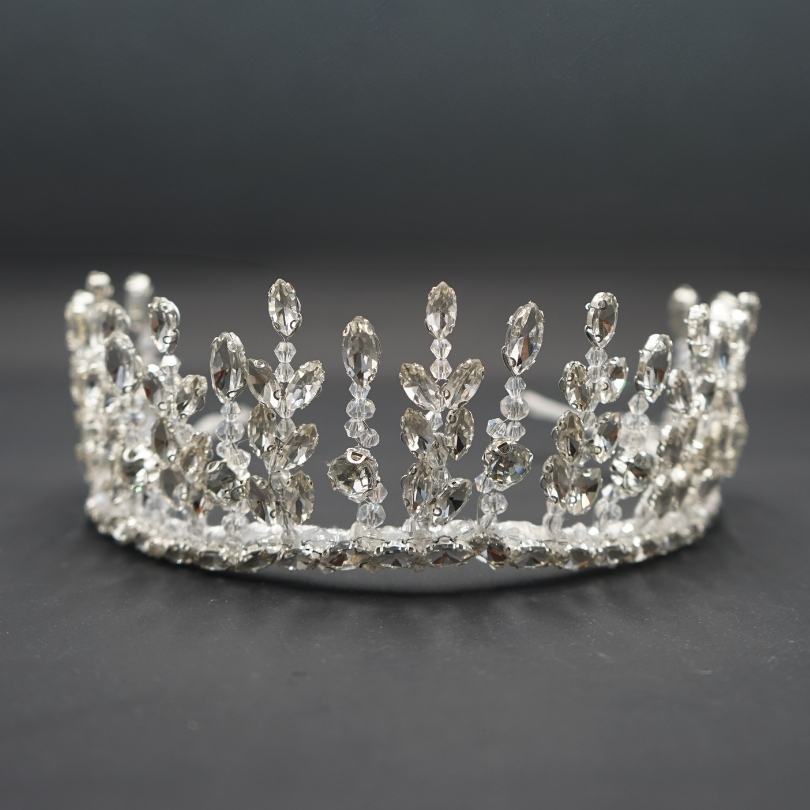Diadème de mariée diadème de mariage casque de mariage couronne de mariée diadème d'argent accessoires de mariage diadème en cristal bijoux de cheveux réception de mariage