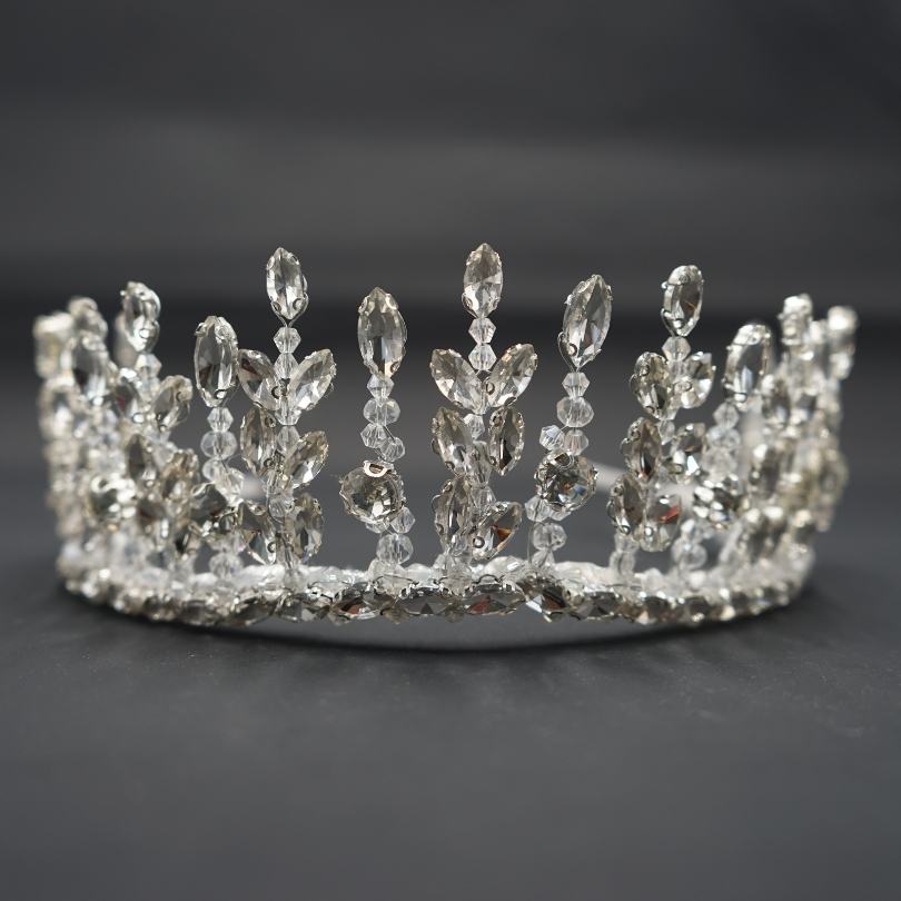 Diadème de mariée diadème de mariage casque de mariage couronne de mariée diadème d'argent accessoires de mariage diadème en cristal bijoux de cheveux réception de mariage