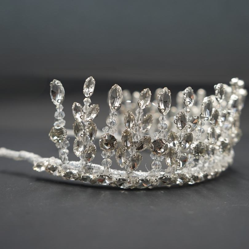 Diadème de mariée diadème de mariage casque de mariage couronne de mariée diadème d'argent accessoires de mariage diadème en cristal bijoux de cheveux réception de mariage