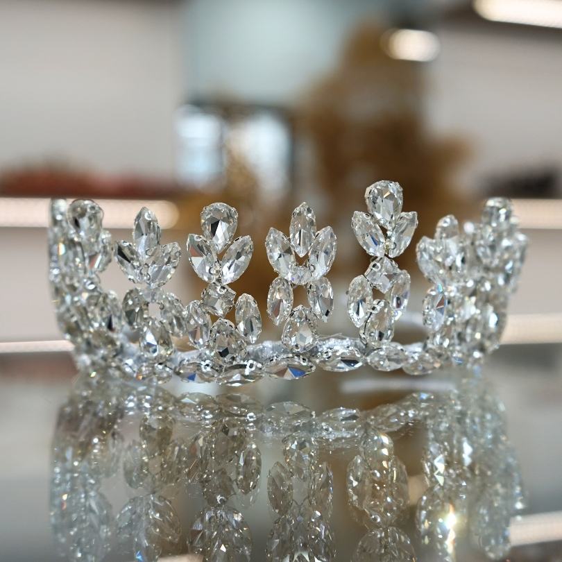 Diadème de mariage nuptiale, couronne de perles argentées, couronne de cheveux de mariage en cristal et perle, casque de mariage, diadèmes de princesse, Couronne, accessoires pour cheveux