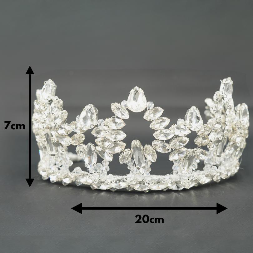Diadème de mariage en perles et cristal, diadème de mariée, casque de mariage en perles, diadème de mariage en perles, couronne de mariage en cristal, Couronne couleur blanche